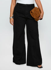 Goldie High Wide Jean True Black Curve