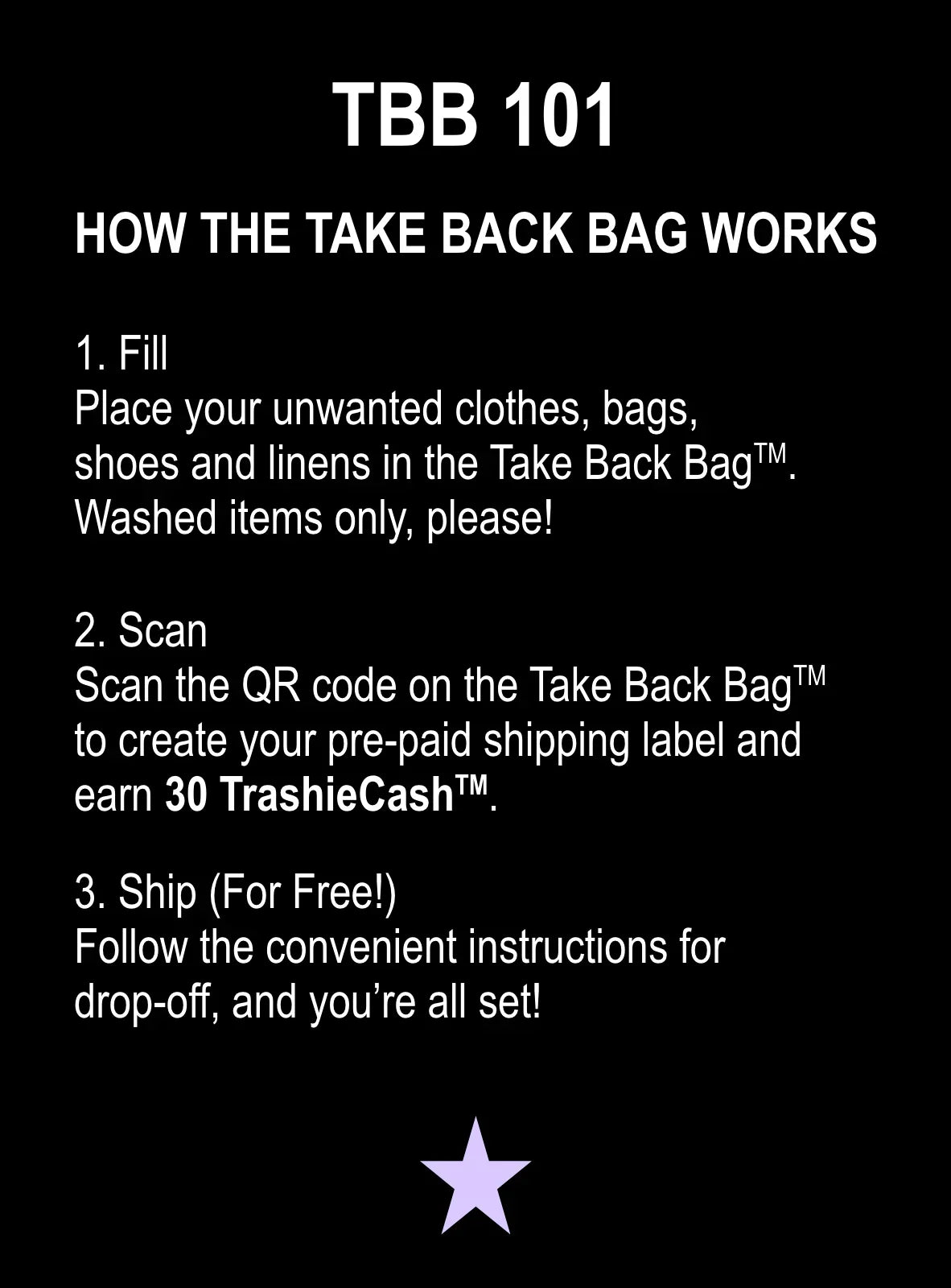 Take Back Bag