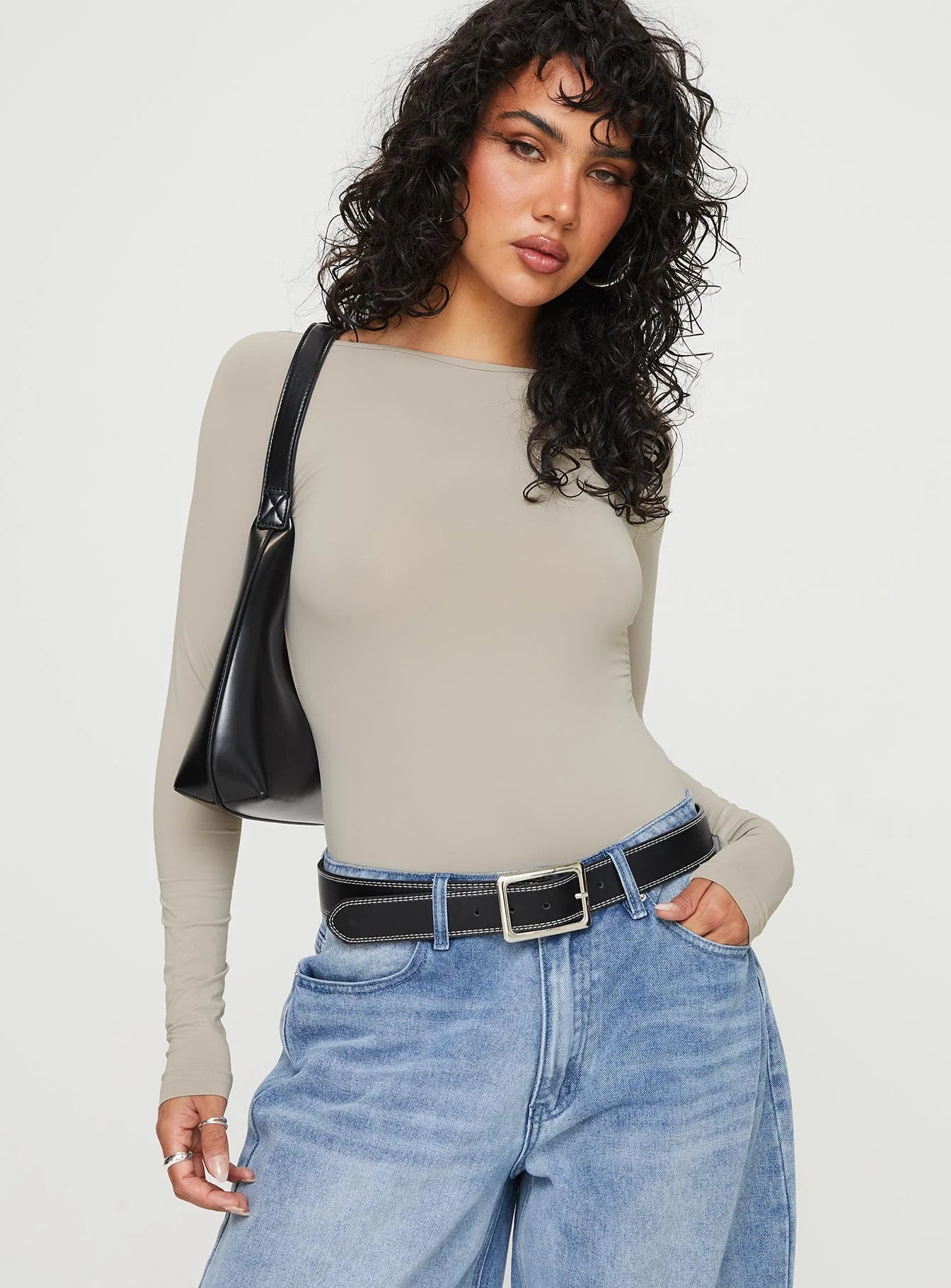 Gatewood Long Sleeve Bodysuit Grey