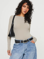 Gatewood Long Sleeve Bodysuit Grey