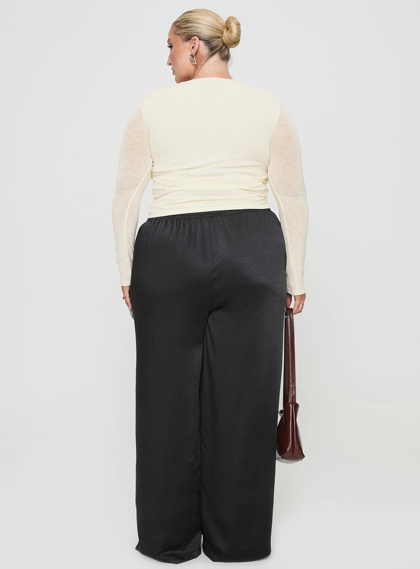 Luvinia Long Sleeve Top Cream Curve