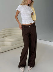 Vendi Low Rise Pant Chocolate