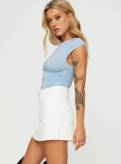 Heuston Denim Skort White Denim