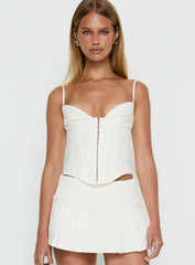 Francee Lace Corset Top Cream