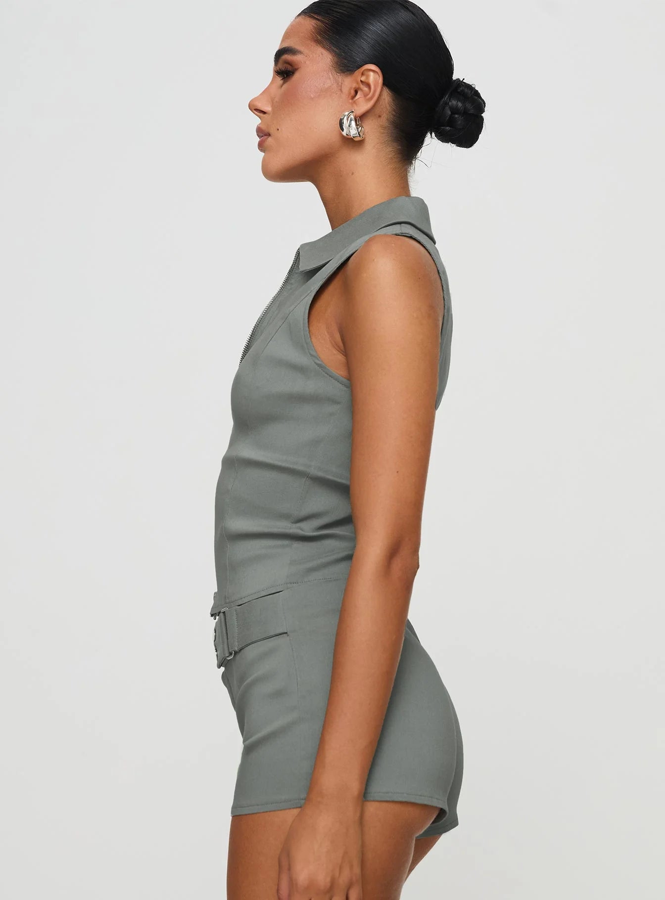 Janae Vest Top Grey