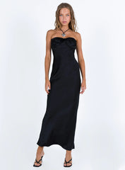 Kesy Bow Tie Maxi Dress Black