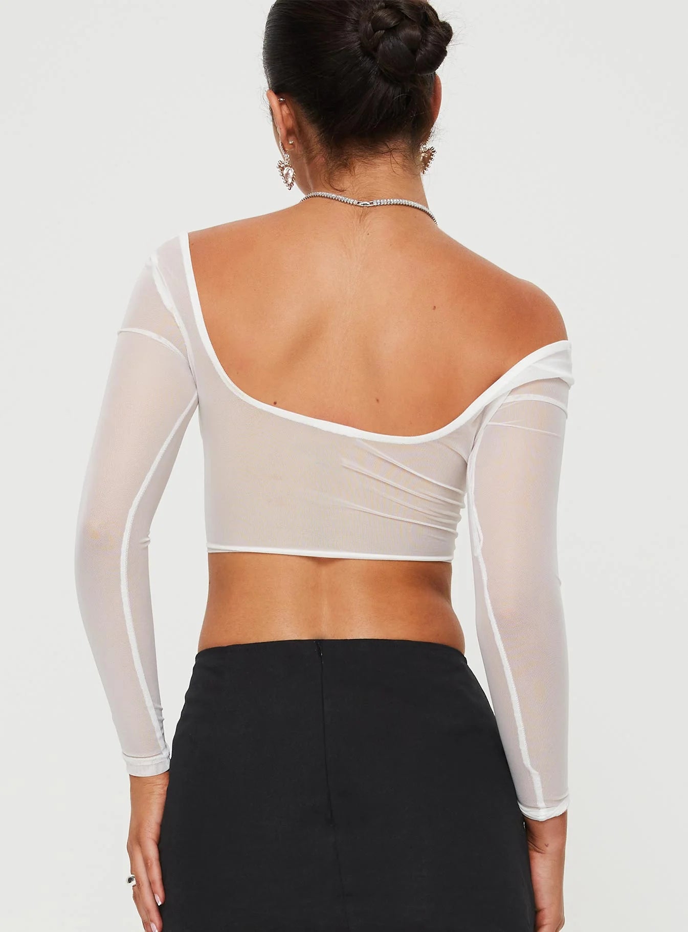 Haskins Long Sleeve Top White