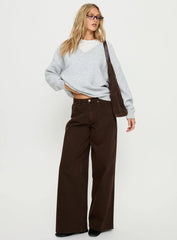 Stay The Night V Neck Knit Sweater Grey Marle