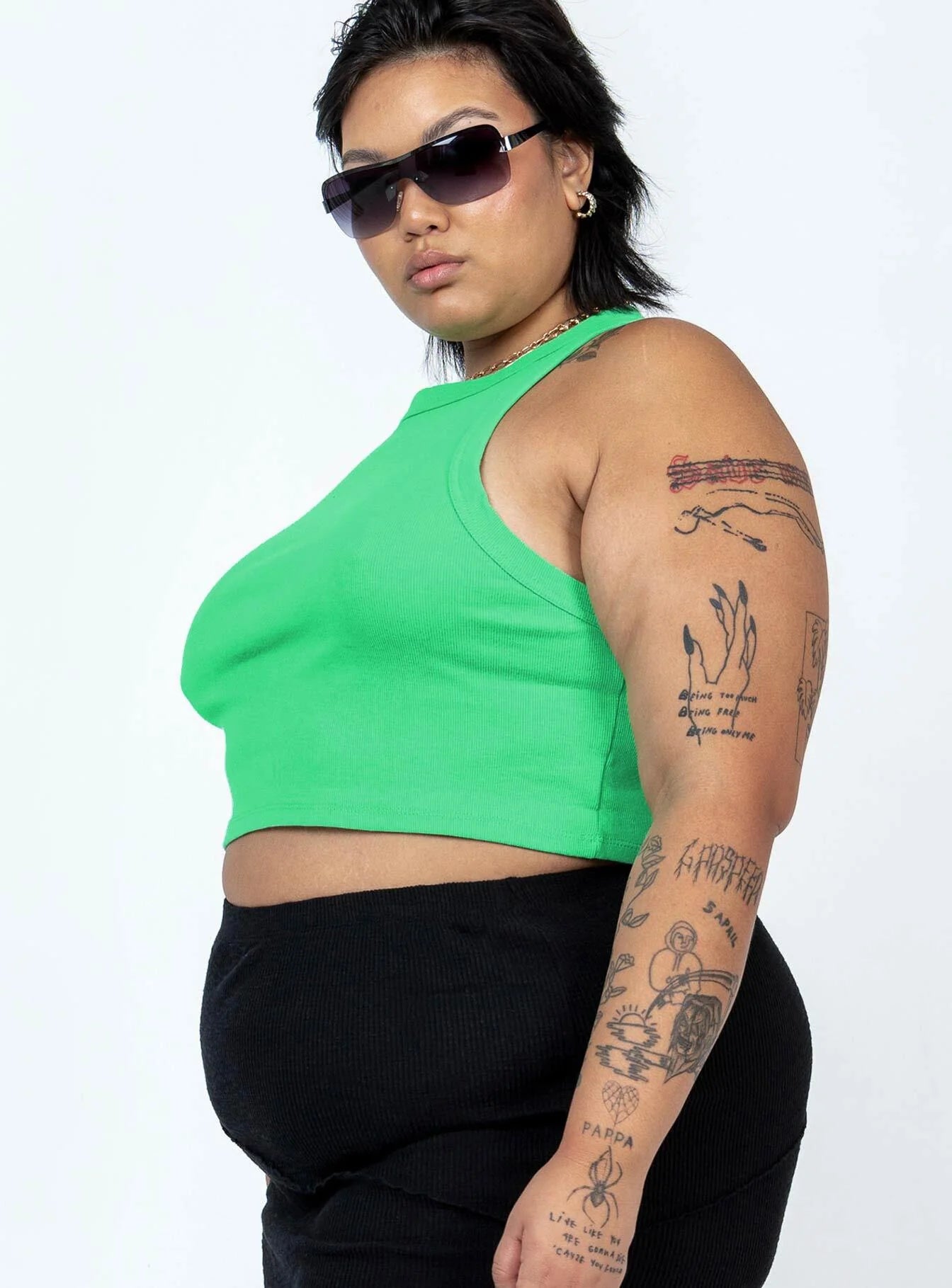 Classic Tank Top Green Curve