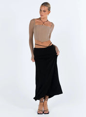 Beverly Long Sleeve Top Beige