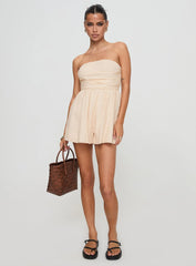 Quinelle Strapless Romper Cream