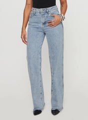Karlina High Rise Straight Leg Jean Light Wash