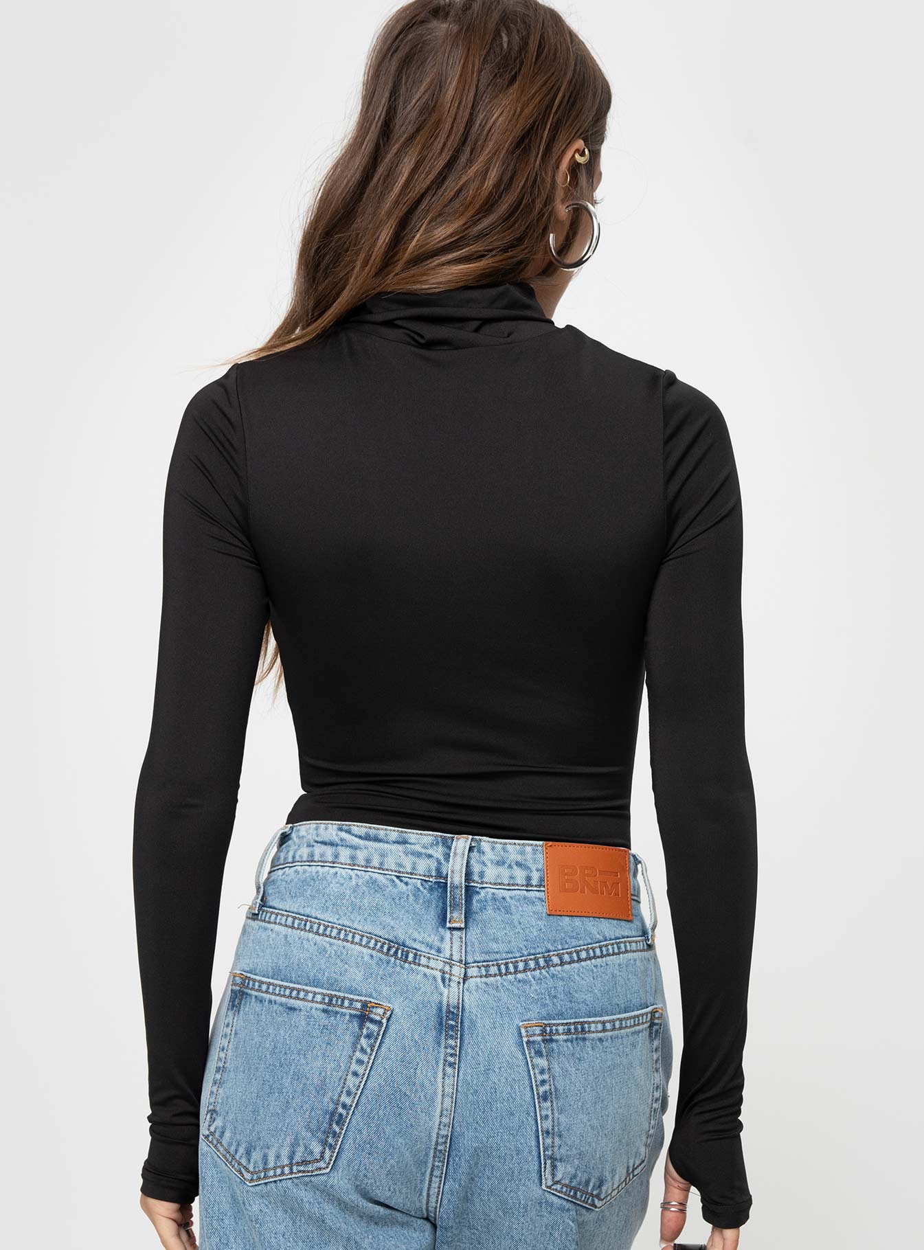Bayda Long Sleeve Bodysuit Black