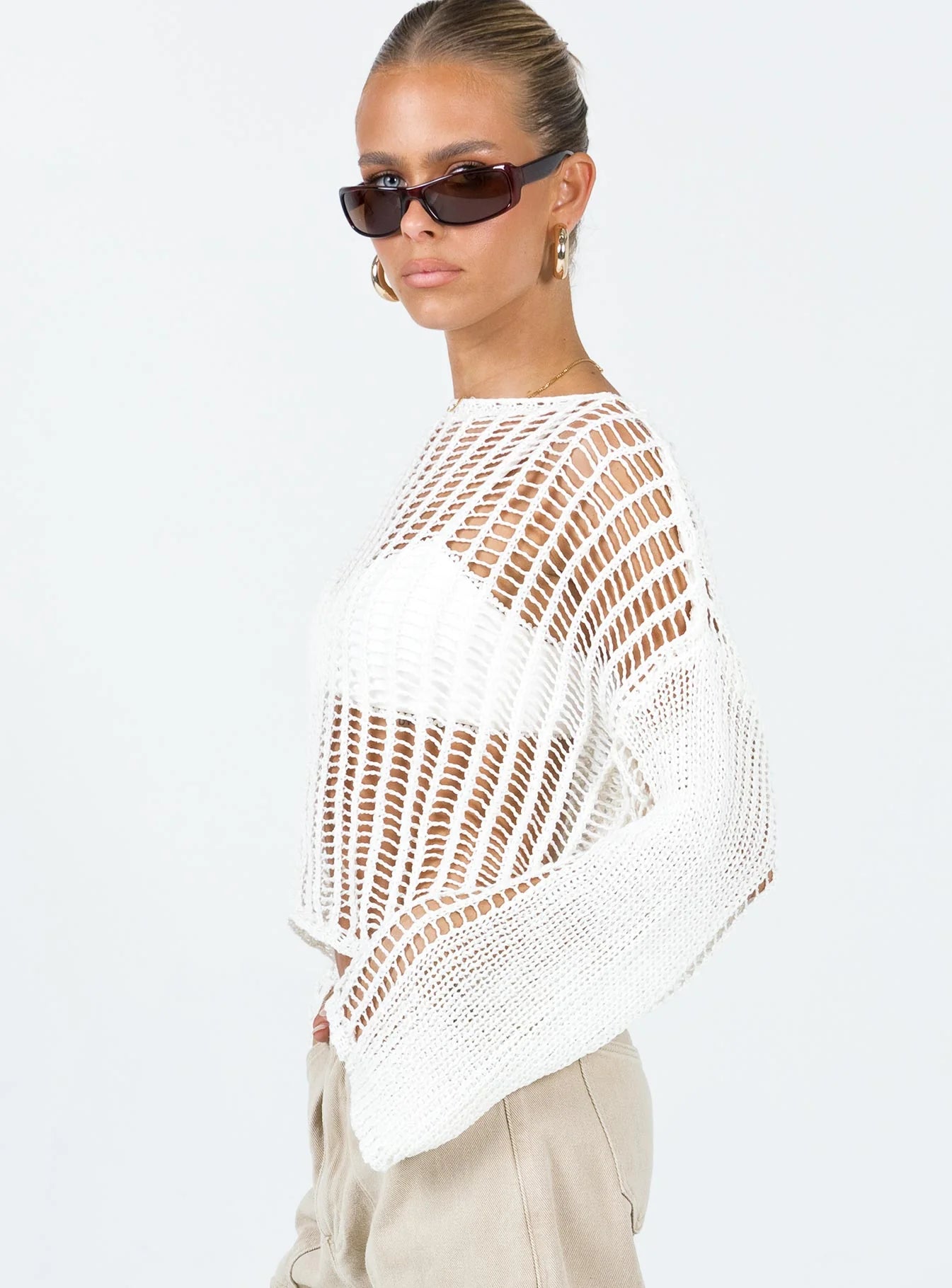 The Kennedy Sweater White