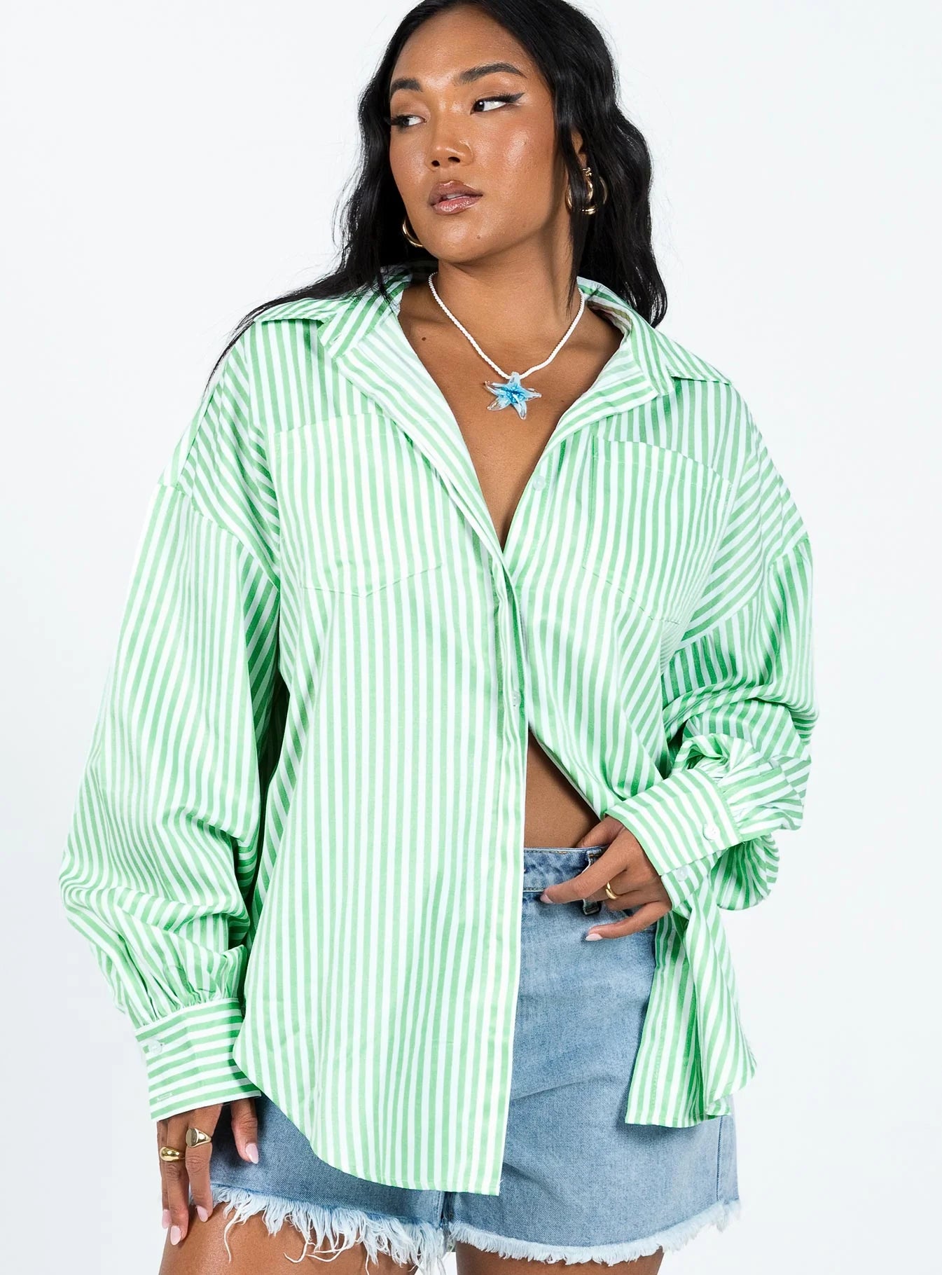 Swindon Shirt Green Stripe