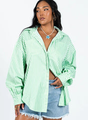 Swindon Shirt Green Stripe