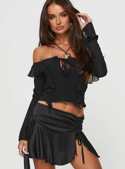 Molins Off The Shoulder Top Black