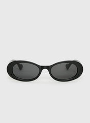 Runaway Baby Oval Sunglasses Black