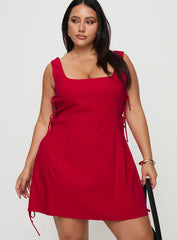 Play It Again Mini Dress Red Curve