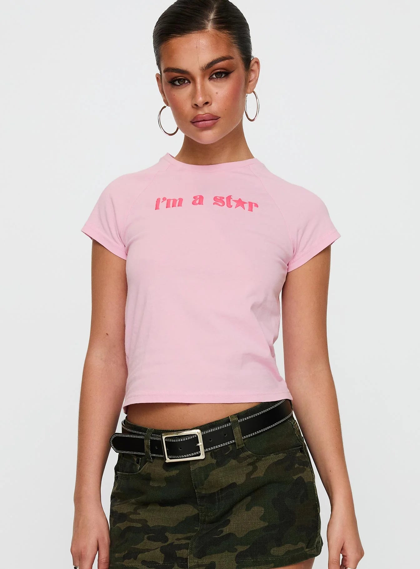 I'm A Star Graphic Top Pink