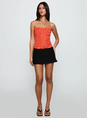 Diamonds Are Forever Strapless Top Orange
