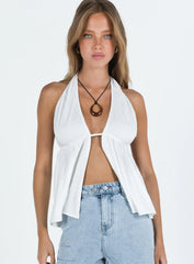 Luza Halter Top White