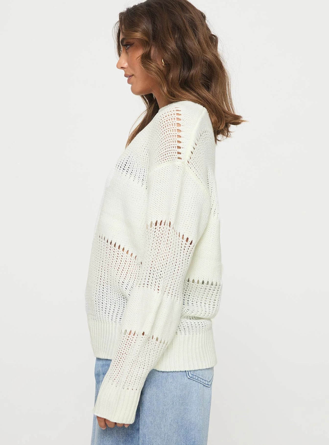 Throw On Sweater Cream