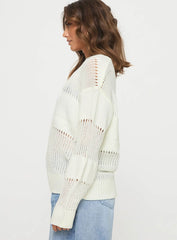Throw On Sweater Cream