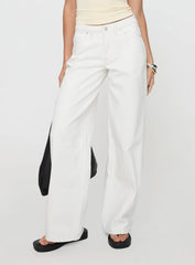 Lando Low Rise Straight Leg Jeans White
