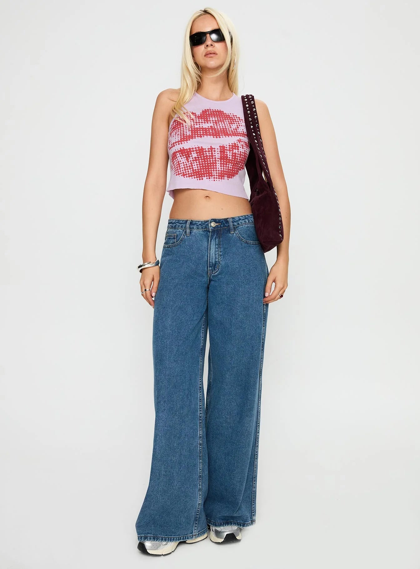 Kiss Of Love Graphic Top Purple