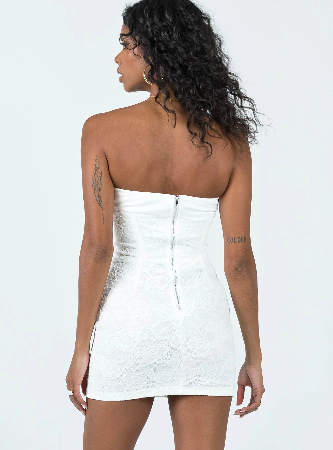 Brea Strapless Mini Dress White