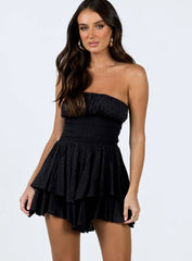 The Love Galore Strapless Romper Black