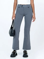 Yianna Low Waist Flare Pants Grey