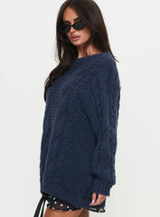 Gabrieal Knit Sweater Navy