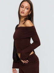 Fawne Long Sleeve Top Brown