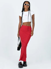 Oscar Maxi Skirt Red