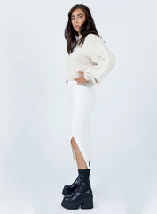 Zanna Midi Skirt White
