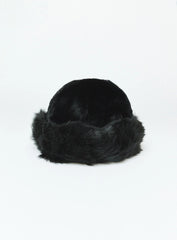 Veruca Fluffy Hat Black