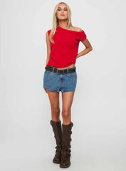 Dreamful Low Rise Mini Denim Short Light Wash