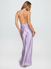 Big Screen Halter Maxi Dress Lilac