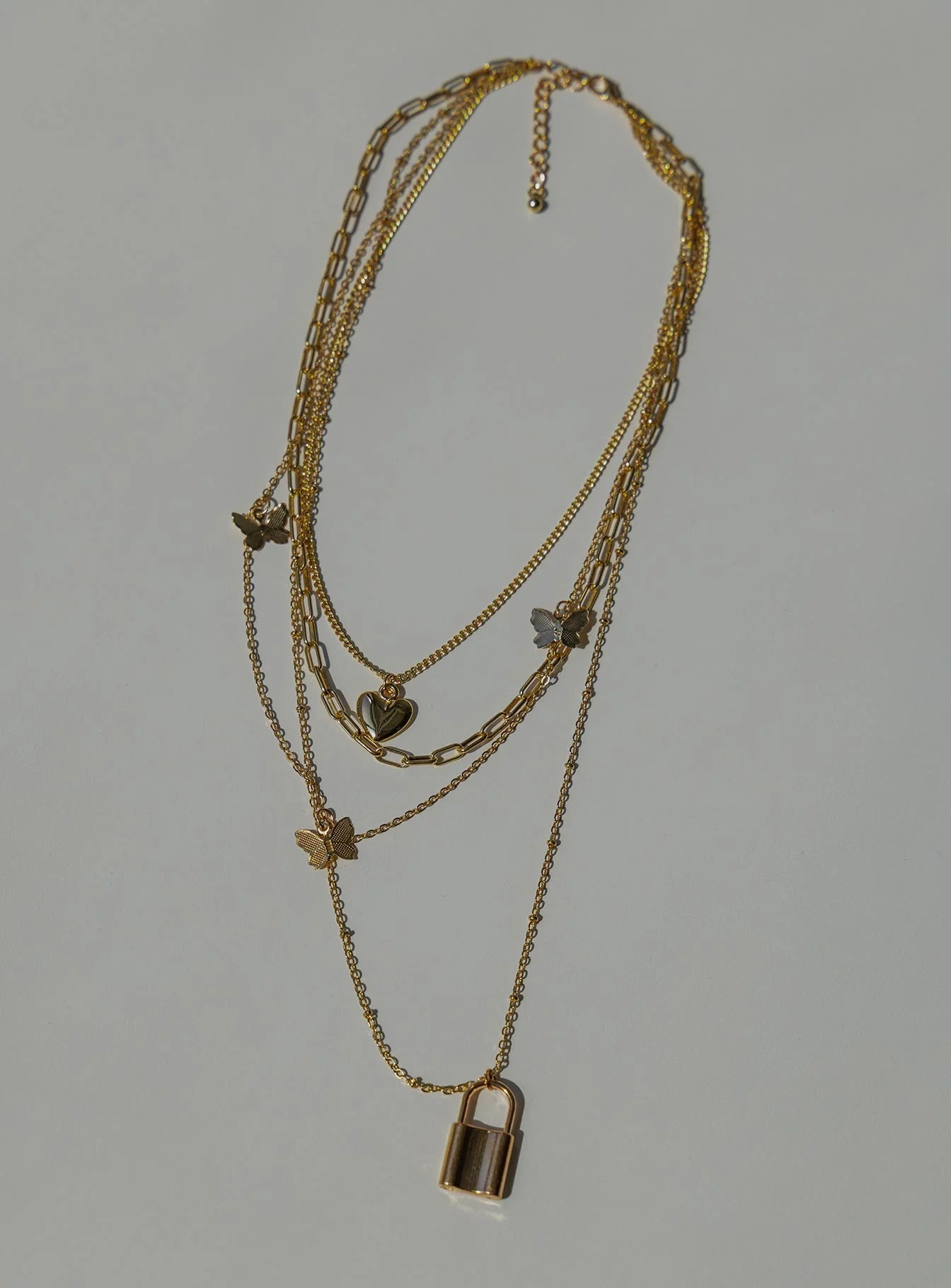 Malin Lock Necklace Gold
