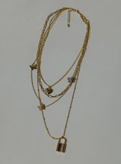 Malin Lock Necklace Gold