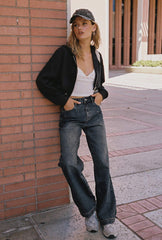 Betley High Rise Wide Leg Jeans Vintage Wash Denim