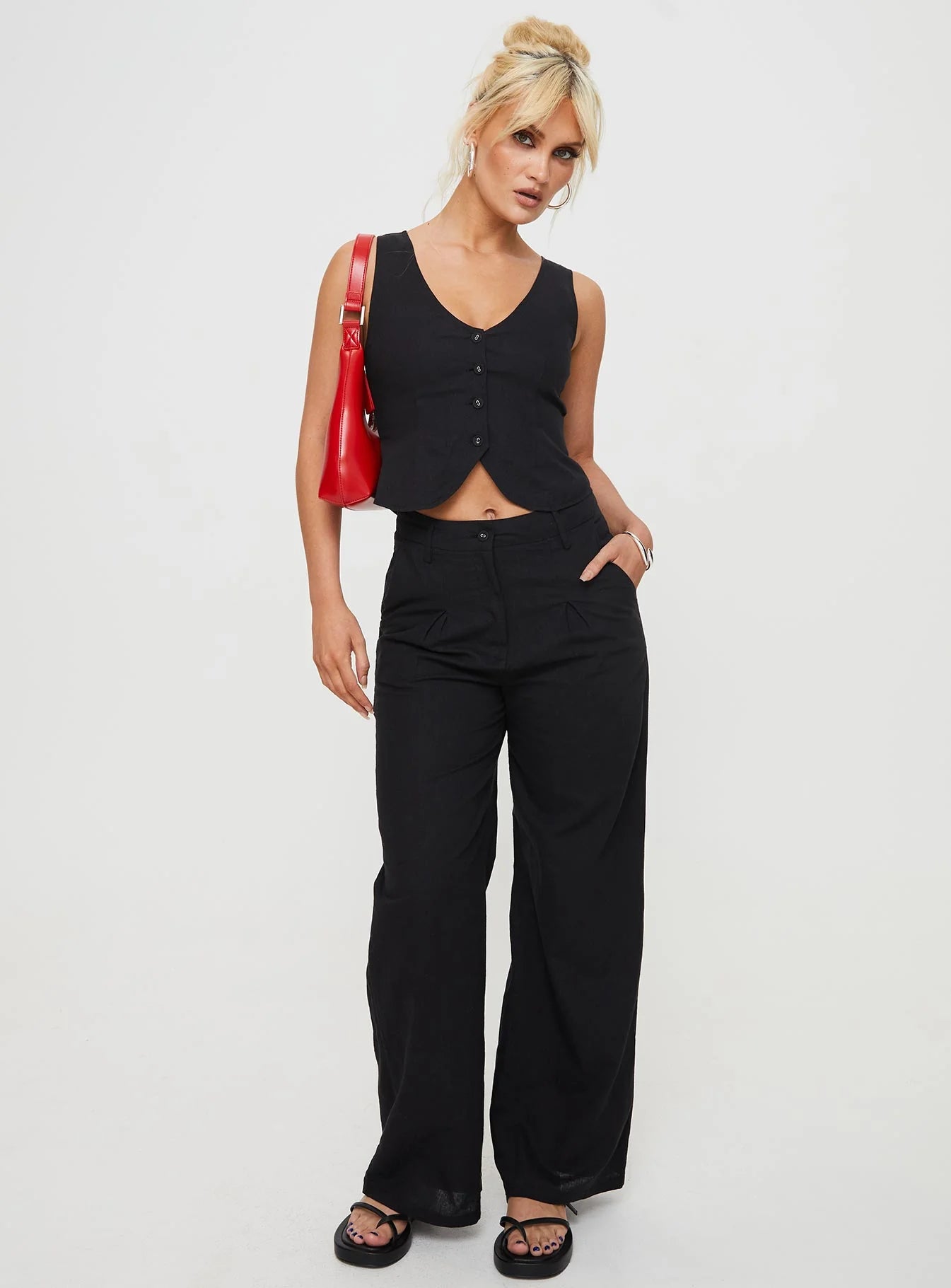 Sofi Vest Top Black