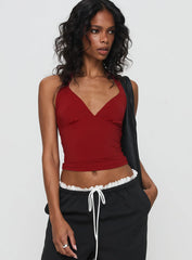 Mielle Top Burgundy