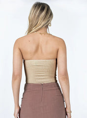 Jaynee Strapless Bodysuit Beige