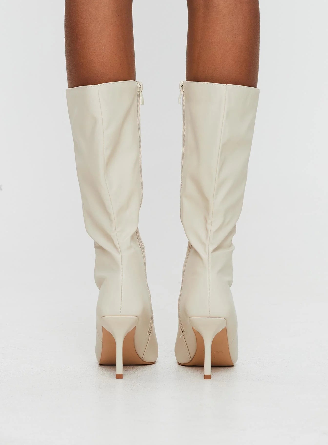 Elodiee Knee High Boots Cream