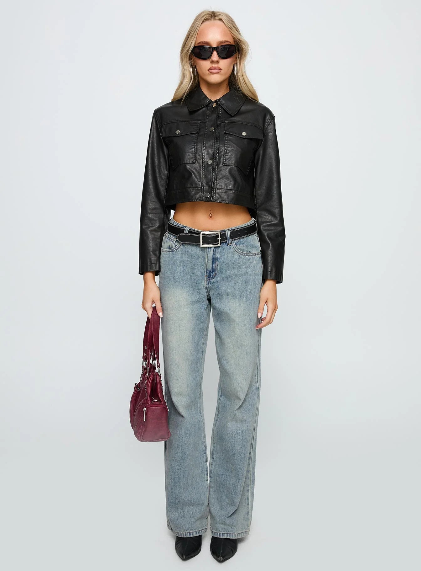 Echo Park High Rise Straight Leg Jeans Vintage Wash