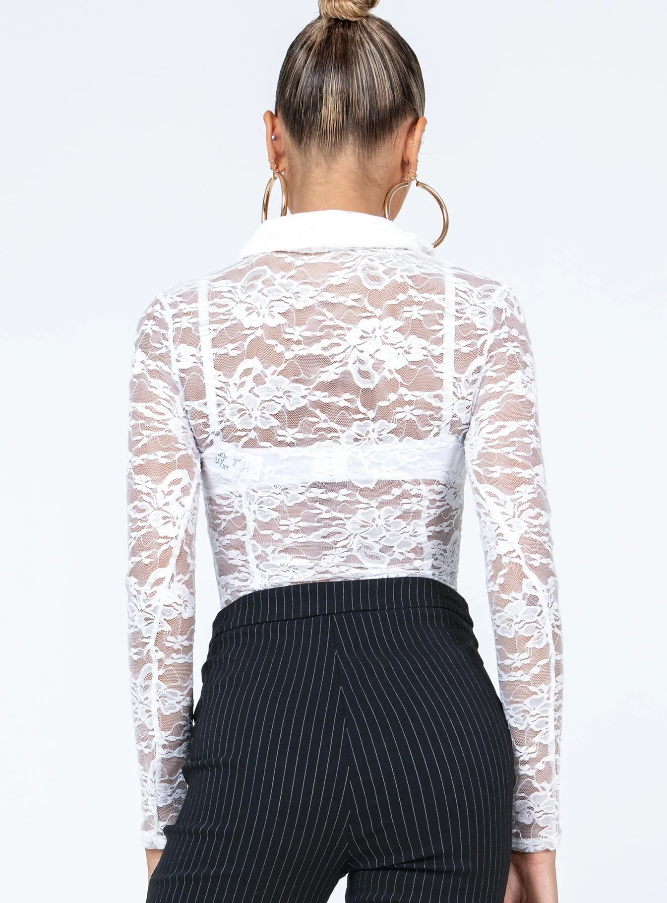 Iona Long Sleeve Top White