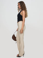 Kinkirk Flared Pants Taupe Petite